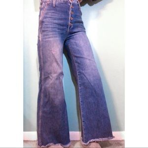 AO.LA Flare Button Fly Medium Wash Jeans